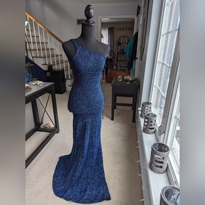 Beautiful Sparkly Navy Prom Dress